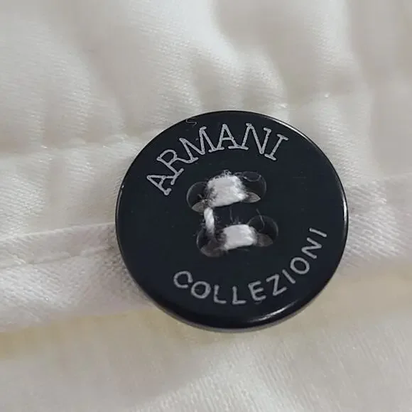 Armani Collezioni Pants Mens Size 38 Tall 35 inseam Off White NEW $285